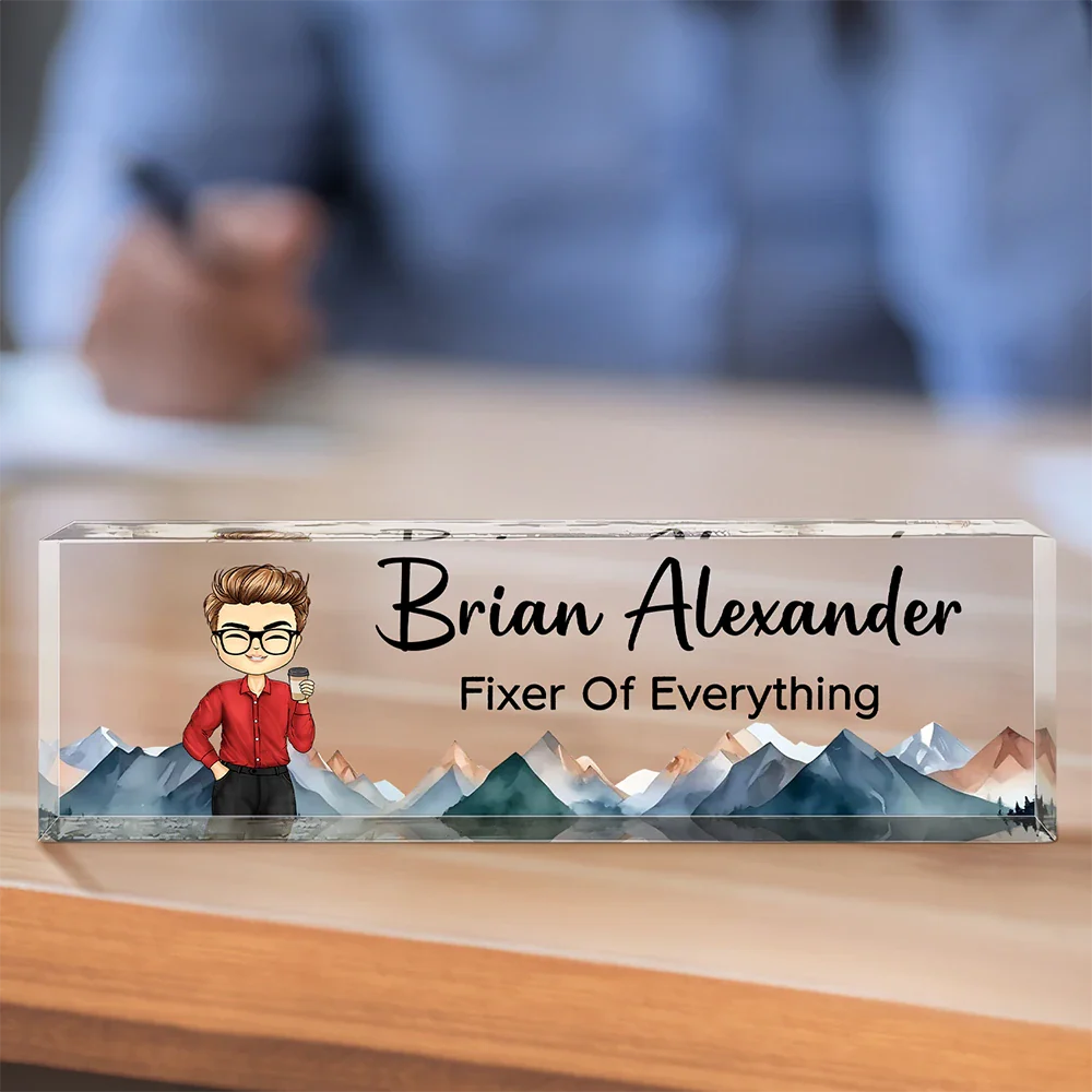 Fixer Of Everything - Personalized Desk Name Plate