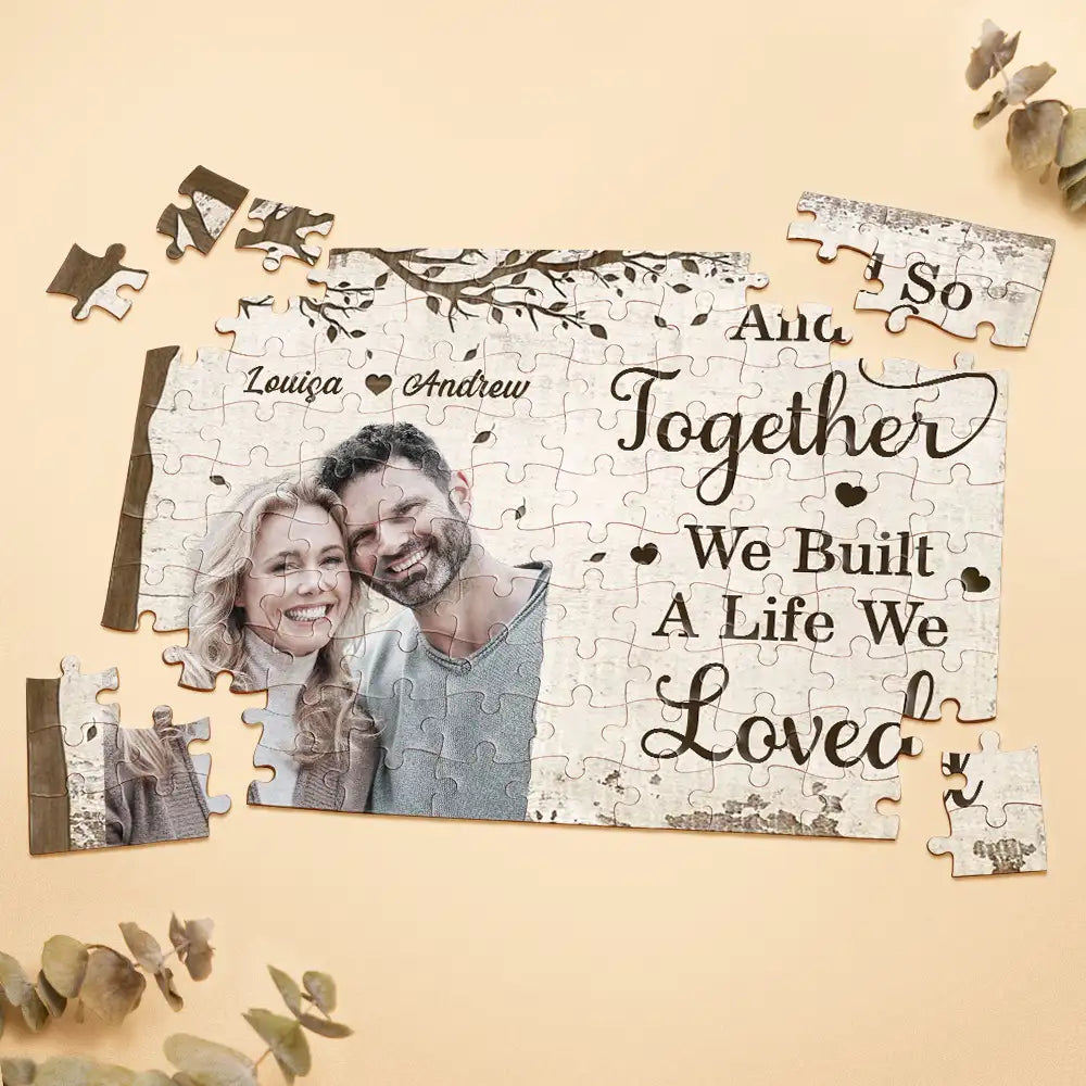 Gift For Couples, Gift For Husband, Gift For Wife, Gift For Boyfriend, Gift For Girlfriend - Custom Photo My Favorite Place In All The World - Personalized Jigsaw Puzzle