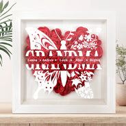 Gift For Grandma, Gift For Mother - Mom Grandma Nana Butterfly - Personalized Flower Shadow Box