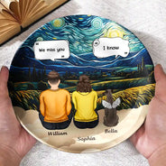 Dog Lovers,Cat Lovers,Memorial,Pet Lovers - I Miss You Memorial Dog Cat - Personalized Ceramic Plate
