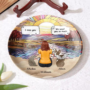 Dog Lovers,Cat Lovers,Memorial,Pet Lovers - I Miss You Memorial Dog Cat - Personalized Ceramic Plate
