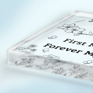 Gift For Mother, Gift For Daughter, Mom - Daughters (Adult), Mom - Daughters (Young), Love - The Love Between Mother & Daughter Is Forever Infinity - Personalized Square Shaped Acrylic Plaque