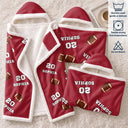 Gift For Yourself,Gift For Women,Gift For Men,Football,Baseball,Basketball,Softball,Christmas,Happy - Sports Pattern Baseball Volleyball Basketball - Personalized Wearable Hooded Blanket