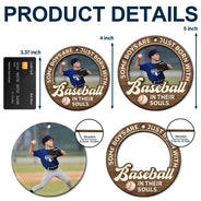 Gift For Kids,Gift For Grandkids,Custom Photo,Gift For Yourself,Happy,Christmas,Top Market - Custom Photo Born With Baseball In Their Souls - Personalized 2-Layered Wooden Ornament