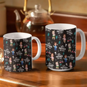 Gift For Husband,Gift For Yourself,Gift For Men,Gift For Father,Gift For Grandpa,Dad's Hobby,Grandpa's Hobby,Golf,Non-Eng,Photo,Humorous - Custom Photo Best Dad By Par Funny Kid - Personalized White Edge-to-Edge Mug