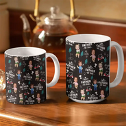 Gift For Husband,Gift For Yourself,Gift For Men,Gift For Father,Gift For Grandpa,Dad's Hobby,Grandpa's Hobby,Golf,Non-Eng,Photo,Humorous - Custom Photo Best Dad By Par Funny Kid - Personalized White Edge-to-Edge Mug