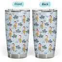 Gift For Husband,Gift For Yourself,Gift For Men,Gift For Father,Gift For Grandpa,Dad's Hobby,Grandpa's Hobby,Golf,Non-Eng,Photo,Playful - Custom Photo Best Dad By Par Funny Kid - Personalized Tumbler