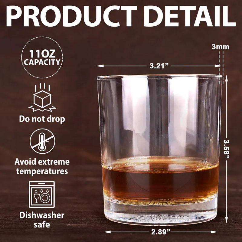 Gift For Father,Gift For Grandpa,Independence Day,Custom Text,Proud - America Legend Husband Dad Papa Stars And Stripes - Personalized Engraved Whiskey Glass