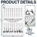 Gift For Husband,Gift For Yourself,Gift For Men,Gift For Father,Gift For Grandpa,Golf,Sport Dad,Dad's Hobby,Grandpa's Hobby,Non-Eng,Icon,Playful - Best Dad By Par Golf Clubs - Personalized Golf Towel