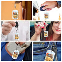 Gift For Husband,Gift For Yourself,Gift For Men,Gift For Father,Gift For Grandpa,Pet Dad,Non-Eng,Photo - Watercolor (with BG),Cozy - Custom Photo Watercolor Painting I Love You Daddy Grandpa Pet Dad - Personalized Aluminum Keychain