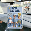 Gift For Father,Custom Photo,Art Design,Playful,Photo - Toybox Figure - Custom Photo Toybox Figure Best Dad Grandpa Ever - Personalized Acrylic Car Hanger