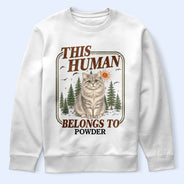 Custom Photo,Art Design,Pet Lovers,Playful,Photo - Colored Pencil  - Custom Photo Colored Pencil Sketch This Human Belongs To - Personalized T Shirt