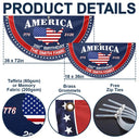 America 250th,Independence Day,Family,Proud,Custom Text - America 250th Anniversary US Semiquincentennial Birthday - Personalized Non-Pleated Fan Flag