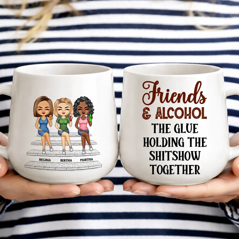 Gift For Bestie, Humorous, Vector - We're Not Sugar And Spice And Everything Nice We're Sage And Hood - Personalized Tapered Mug