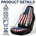 America 250th,Independence Day,Top Market,Family,Proud,Custom Text - American Freedom 250 Years - Personalized Car Seat Cover