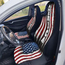 America 250th,Independence Day,Top Market,Family,Proud,Custom Text - American Freedom 250 Years - Personalized Car Seat Cover