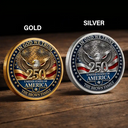 America 250th, Custom Photo, Independence Day, Family, Proud, Upload Full Photo, Custom Text - Custom Photo Family America In God We Trust - Personalized Commemorative Keepsake Coin