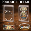 America 250th, Custom Photo, Independence Day, Family, Proud, Upload Full Photo, Custom Text - Custom Photo Family America In God We Trust - Personalized Commemorative Keepsake Coin