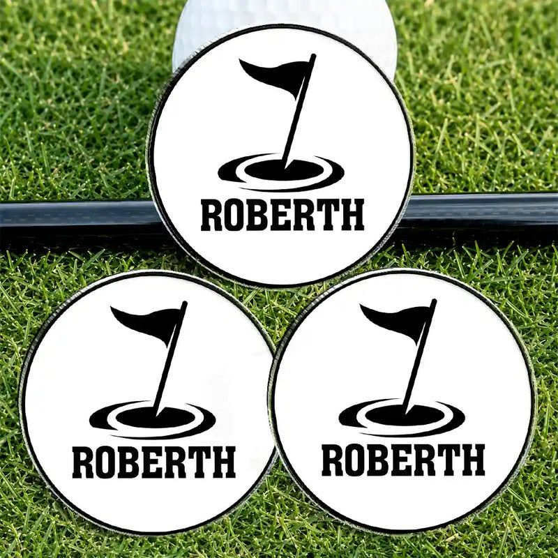 Playful, Golf, Gift For Yourself, Icon - Life Is Full Of Choices Monogram Golf Ball Marker - Personalized Acrylic Magnetic Clip