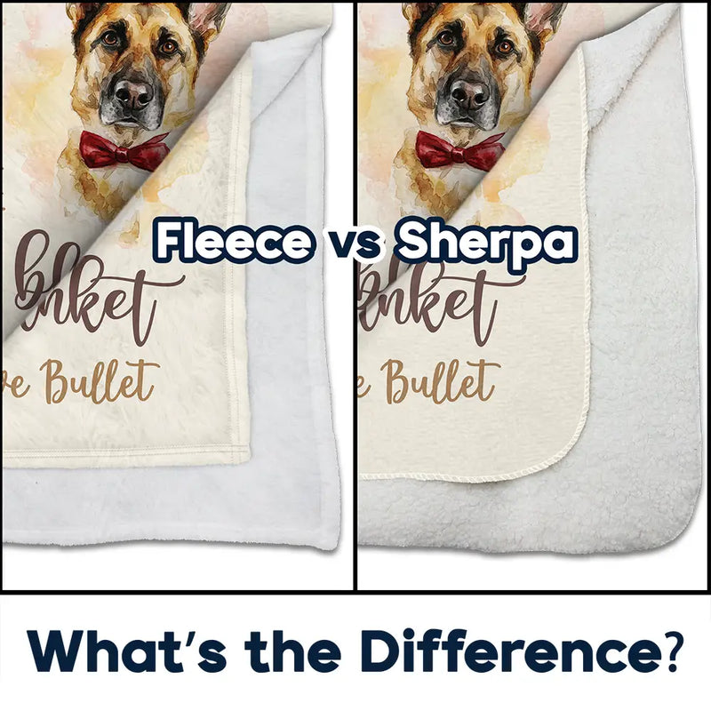 Art Design, Healing, Christmas, Pet Memorial, Pet Lovers, Memorial, Photo - Watercolor - Remove BG - Custom Photo Realistic Watercolor Art Whenever You Miss Me Snuggle This Blanket - Personalized Fleece Blanket, Sherpa Blanket