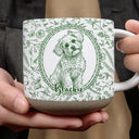Art Design,Cozy,Pet Lovers,Photo - Pencil Sketch - Remove BG - Custom Photo Pencil Sketch Dog Cat Pet Portrait Toile Remembrance - Personalized Pottery Mug