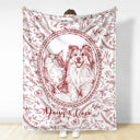 Art Design,Pet Memorial,Cozy,Pet Lovers,Memorial,Photo - Pencil Sketch - Remove BG - Custom Photo Pencil Sketch Dog Cat Pet Portrait Toile Remembrance - Personalized Fleece Blanket, Sherpa Blanket