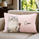 Art Design,Playful,Pet Lovers,Photo - Vivid Watercolor Art - Custom Photo Vivid Watercolor Art Happy Dog Cat Pet - Personalized Pillow
