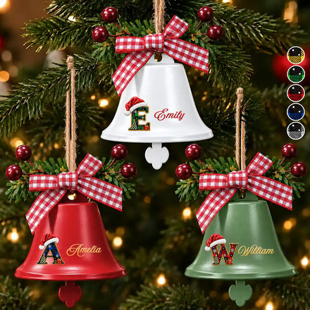 Family Christmas Gift - Personalized Tree Hanging Decoration Bell Ornament