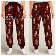 Art Design, Christmas, Custom Photo, Gift For Mother, Gifts For Her, Happy, Pet Lovers, Pet Mom, Photo - Christmas Accessories 3D Cartoon Pet - Christmas Gift For Pet Mom - Personalized Custom Photo Pet Name Festive Pattern Pajama Pants