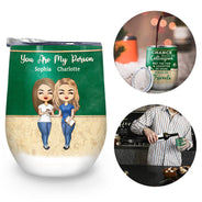 Chance Made Us Colleagues Teacher - BFF Bestie Gift - Personalized Custom Wine Tumbler