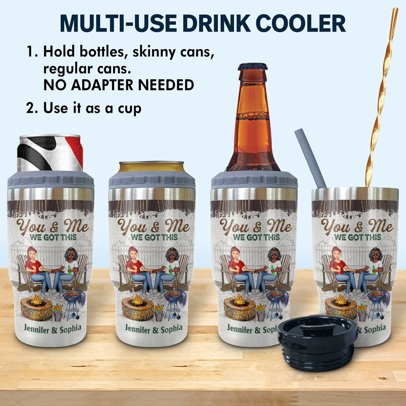 Grilling Family Couple The Day I Met You - Couple Gift - Personalized Custom Triple 3 In 1 Can Cooler