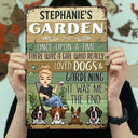 Once Upon A Time There Was A Girl Who Really Loved Dogs & Gardening Dog Lovers - Personalized Custom Classic Metal Signs