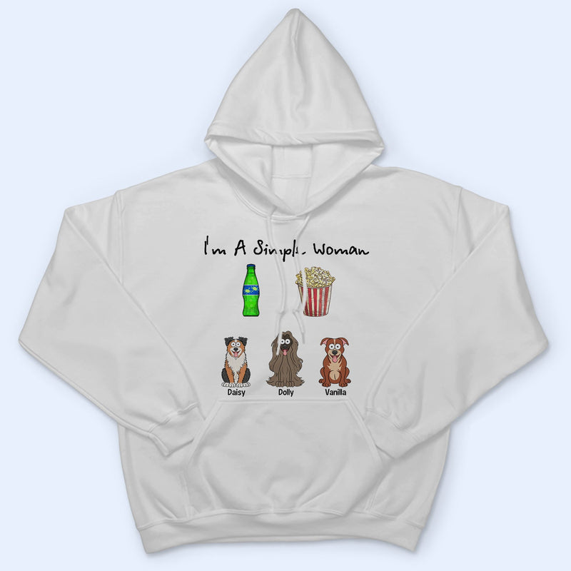 I'm A Simple Woman Funny Cartoon Dog - Gift For Dog Lovers - Personalized T Shirt