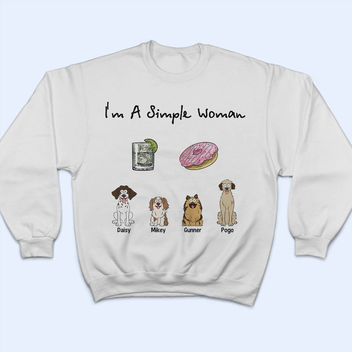 I'm A Simple Woman Funny Cartoon Dog - Gift For Dog Lovers - Personalized T Shirt