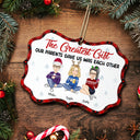 The Greatest Gift Our Parents Gave Us - Christmas Gifts For Brothers, Sisters, Siblings - Personalized Medallion Wooden Ornament