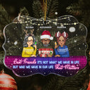More Than Just Friends Cartoon - Christmas Gifts For Besties - Personalized Medallion Acrylic Ornament