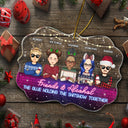 More Than Just Friends Cartoon - Christmas Gifts For Besties - Personalized Medallion Acrylic Ornament