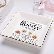 Birth Flower If Besties Were Flowers I'd Pick You - Personalized Ring Dish