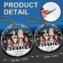 I'll Be There For You Besties, Siblings - Personalized Circle Glass Ornament