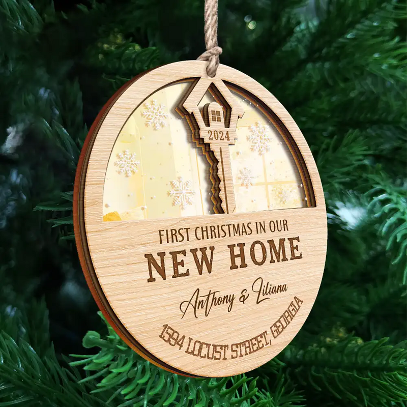 First Christmas In My New Home - Personalized Mirror Ornament
