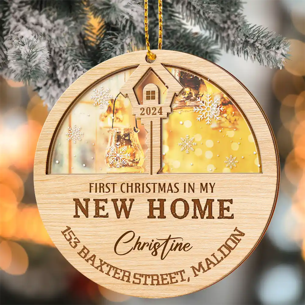 First Christmas In My New Home - Personalized Mirror Ornament