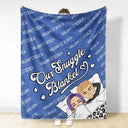 Gift For Couples, Gift For Husband, Gift For Wife - Husband And Wife Couple Chibi Our Snuggle Blanket - Personalized Fleece Blanket, Sherpa Blanket
