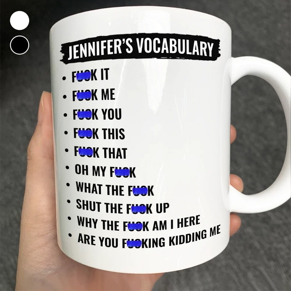 Gift For Bestie,Gifts For Colleagues,Funny - Funny Vocabulary At Work For Colleague And Bestie - Personalized Mug