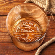 Gift For Brothers,Gift For Bestie,Gift For Men - Congrats On Being My Brother You Lucky Man - Personalised Engraved Whiskey Glass