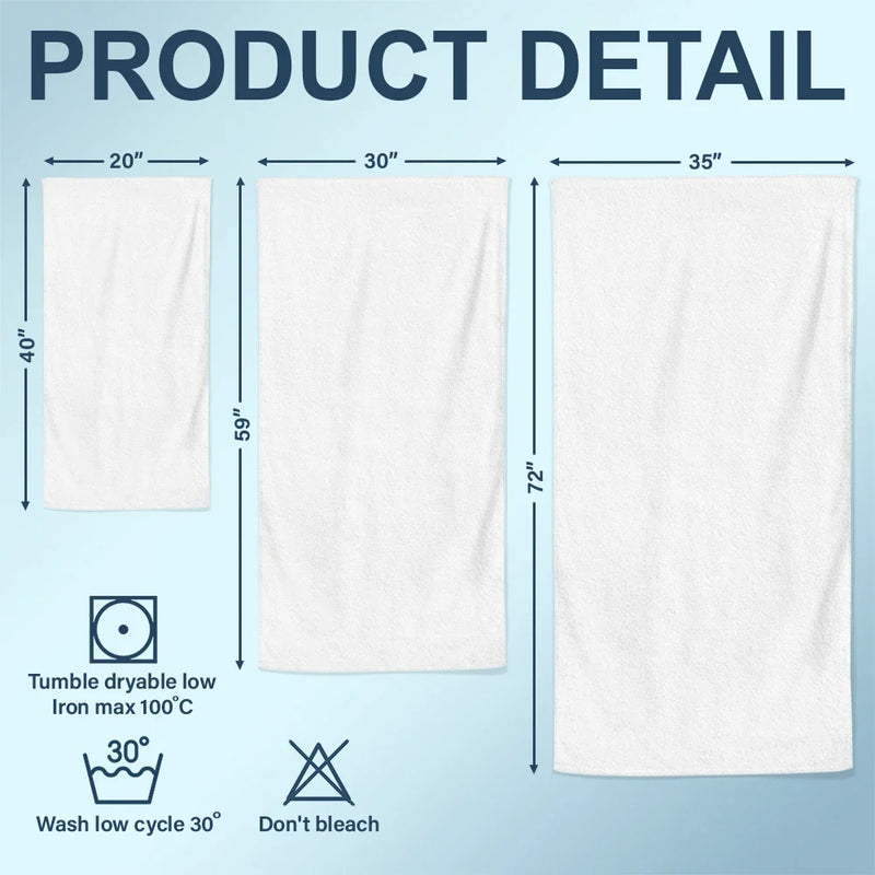 Custom Photo Watercolor Pet With Summer Accessories Cute Dog Cat Portrait - Personalized Beach Towel