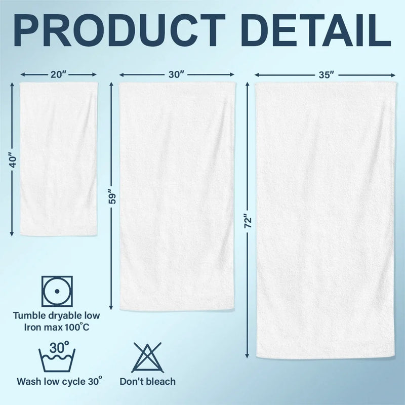Custom Photo Funny Hot Couple - Personalized Beach Towel