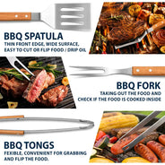Custom Photo Daddy Papa Grilling Tools - Personalized BBQ Tool Set With Storage Bag