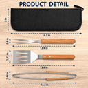 Gift For Father,Gift For Grandpa,Grandpa's Hobby,Dad's Hobby,Grilling,Non-Eng,Photo,Icon,Humorous - Custom Photo Daddy's Grilling Buddies - Personalized BBQ Tool Set With Storage Bag