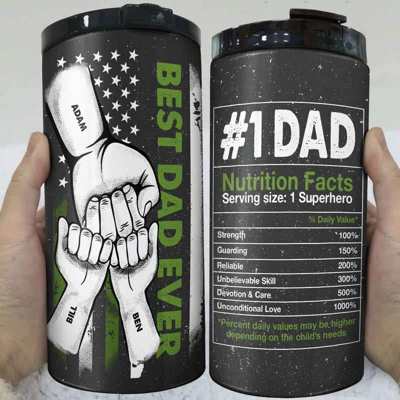 Best Dad Ever Hand Pump - Gift For Dad, Grandpa - Personalized Custom 4 In 1 Can Cooler Tumbler