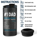 Best Dad Ever Hand Pump - Gift For Dad, Grandpa - Personalized Custom 4 In 1 Can Cooler Tumbler